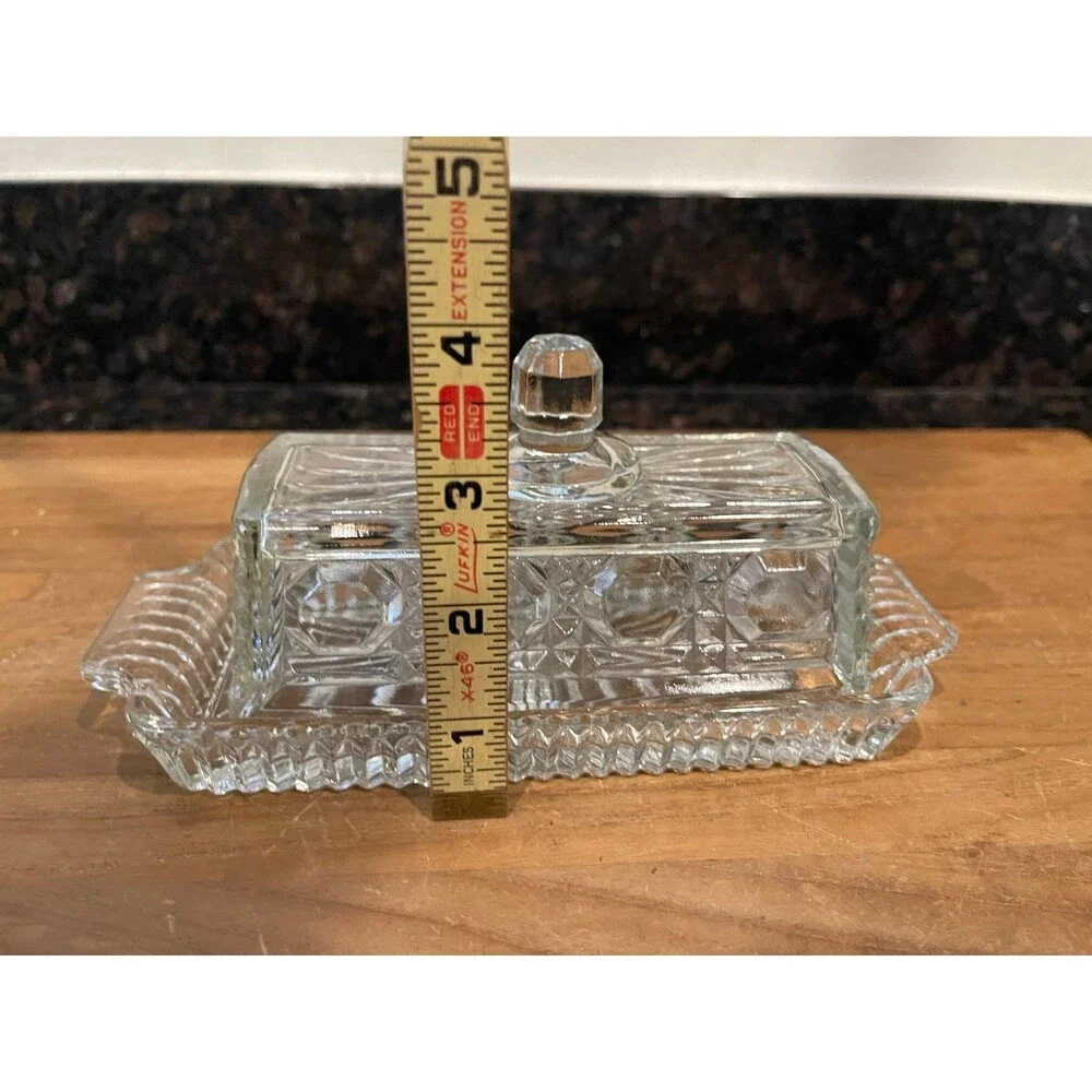 Vintage Federal Glass “Windsor” Covered Butter Dish Vintage